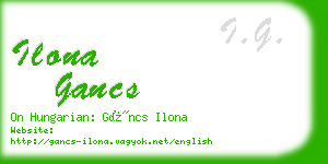 ilona gancs business card